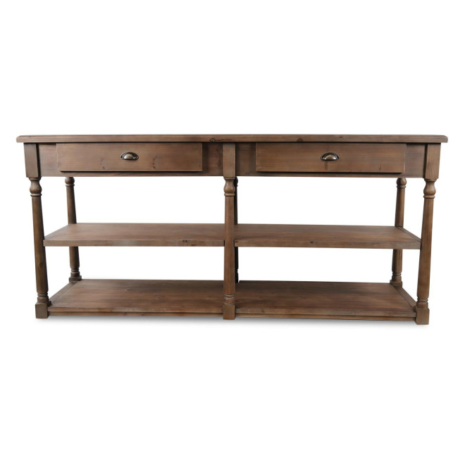 Konsole Drapier 2 Schubladen Holz 190x54x87cm