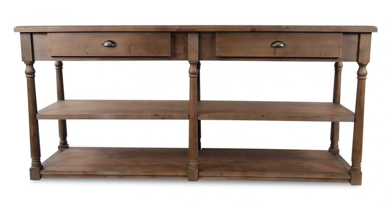 Konsole Drapier 2 Schubladen Holz 190x54x87cm
