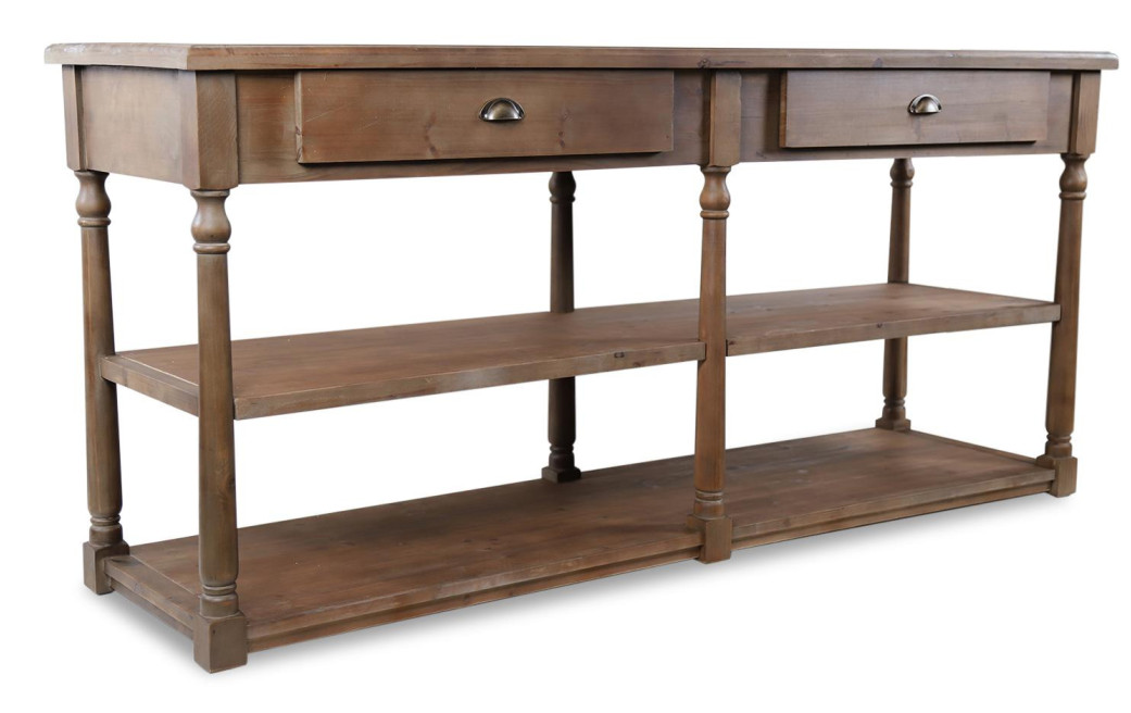 Konsole Drapier 2 Schubladen Holz 190x54x87cm