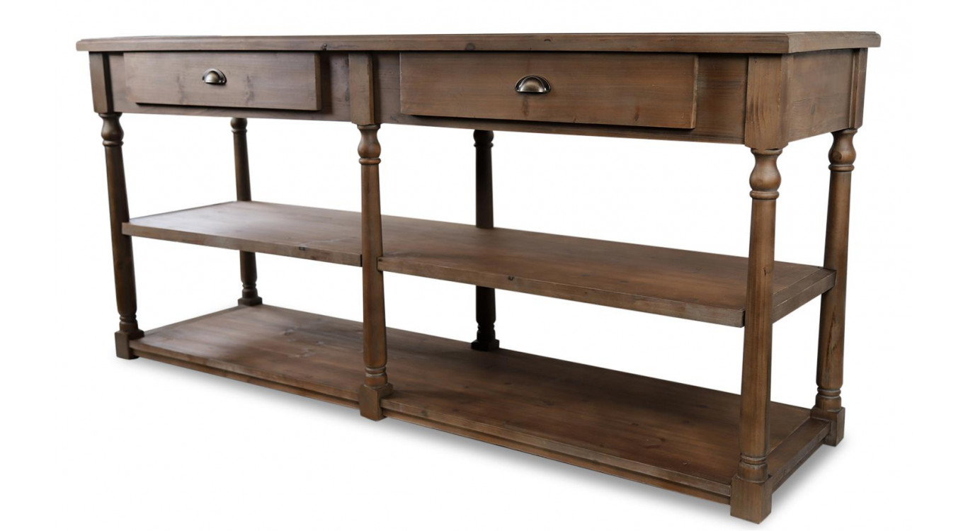 Konsole Drapier 2 Schubladen Holz 190x54x87cm