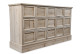 Kommode Grainetier 15 Schubladen Holz Nackt 137.5x40.5x76cm