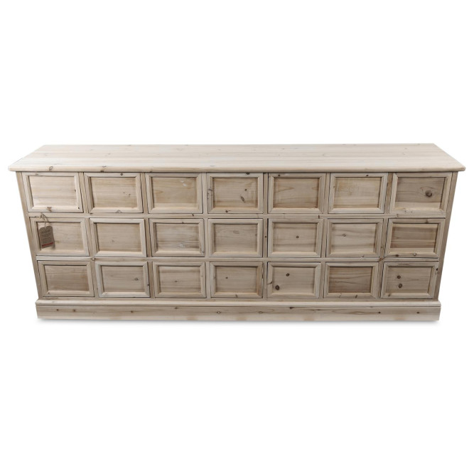 Bahut 21 Tiroirs Bois Nu 192x40.5x76cm