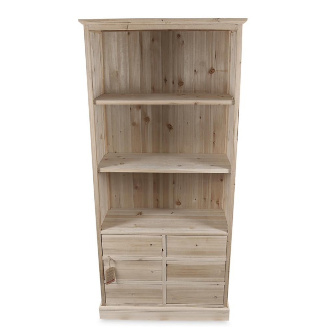 Geschirrschrank mit 6 Schubladen Nacktes Holz 78x34x168cm