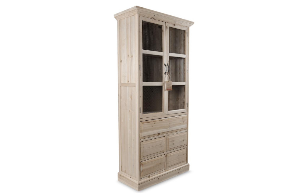 Vaisselier 5 Tiroirs Bois Nu 81x35x169cm
