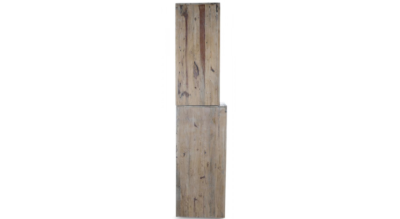 Vaisselier 2 Tiroirs Bois Naturel 100x46x200cm