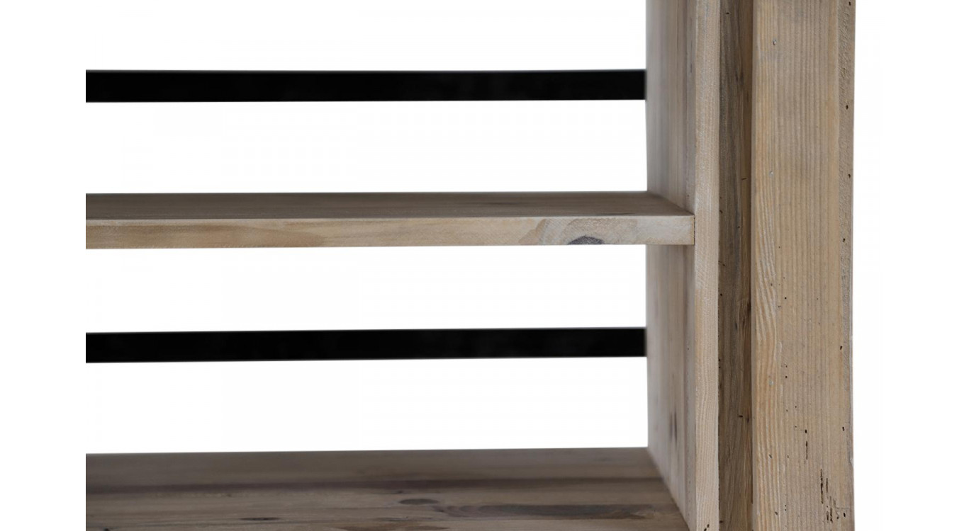 Vaisselier 2 Tiroirs Bois Naturel 100x46x200cm