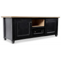 TV-Möbel 1 Schublade Holz Schwarz 142x49x54cm