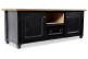 TV Stand 1 Drawer Wood Black 142x49x54cm
