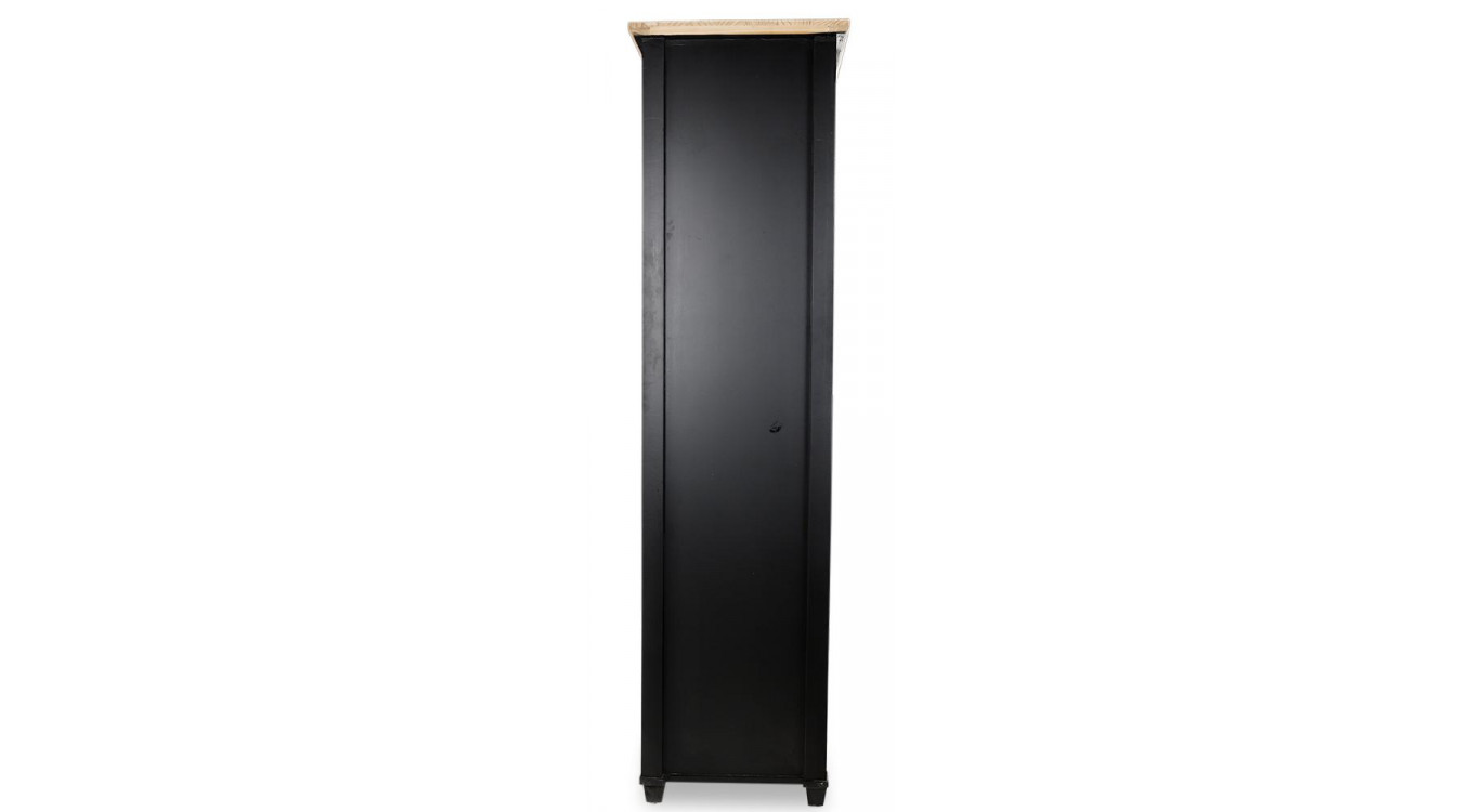 Vaisselier 1 Tiroir Bois Noir 100x49x179cm