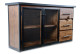 Anrichte mit 3 Schubladen Holz Braun 138x42x74cm