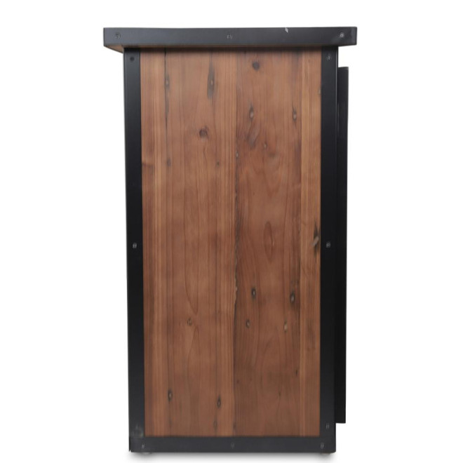 Buffet 3 Tiroirs Bois Marron 138x42x74cm