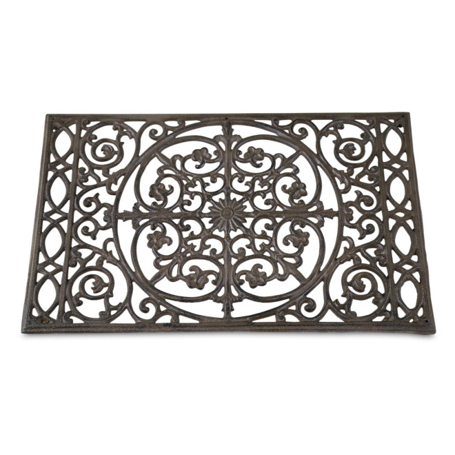 Tapis Paillasson Rectangulaire Fonte Marron 55x36x1cm