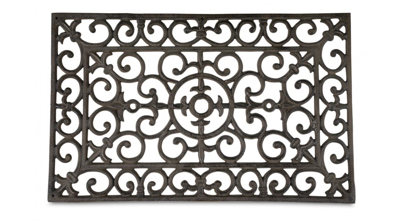 Tapis Paillasson Rectangulaire Fonte Marron 56.5x35x2.5cm
