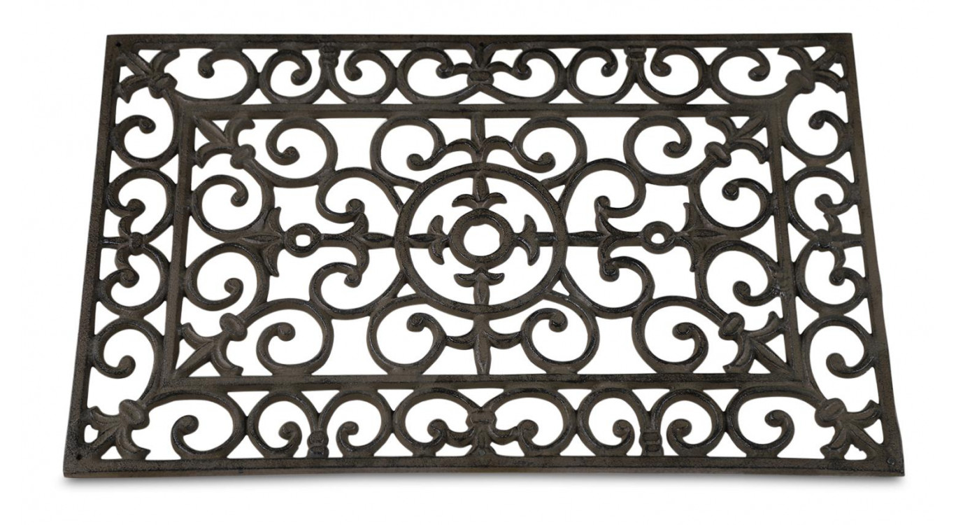 Tapis Paillasson Rectangulaire Fonte Marron 56.5x35x2.5cm