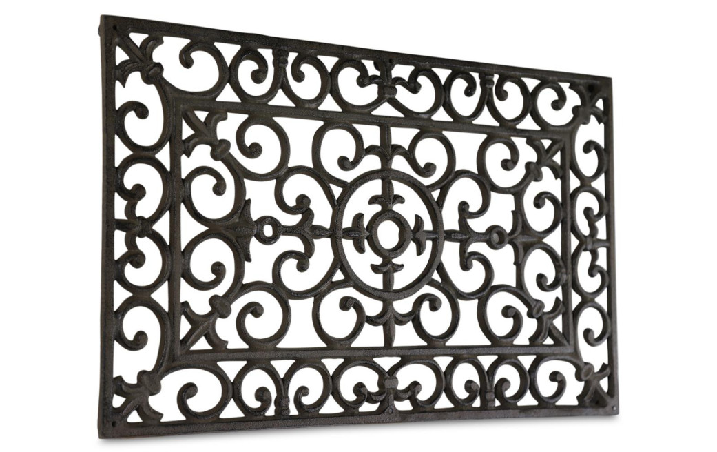 Tapis Paillasson Rectangulaire Fonte Marron 56.5x35x2.5cm