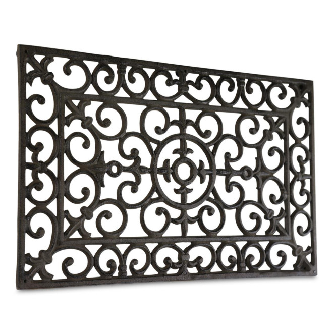 Tapis Paillasson Rectangulaire Fonte Marron 56.5x35x2.5cm