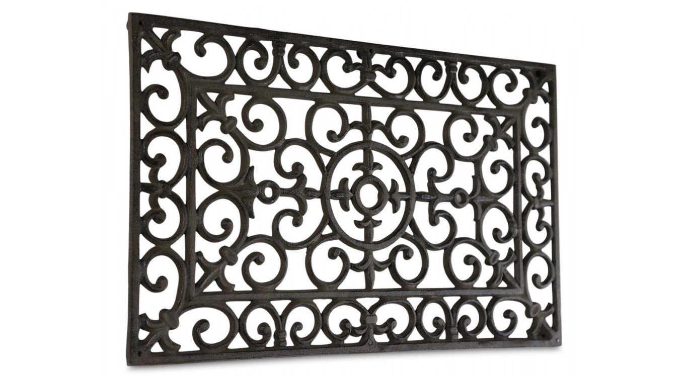Tapis Paillasson Rectangulaire Fonte Marron 56.5x35x2.5cm