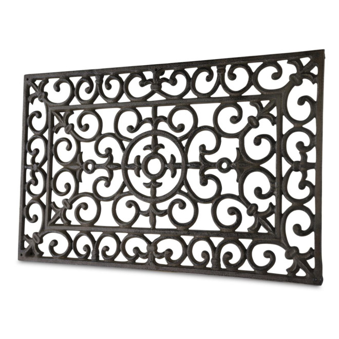 Tapis Paillasson Rectangulaire Fonte Marron 56.5x35x2.5cm