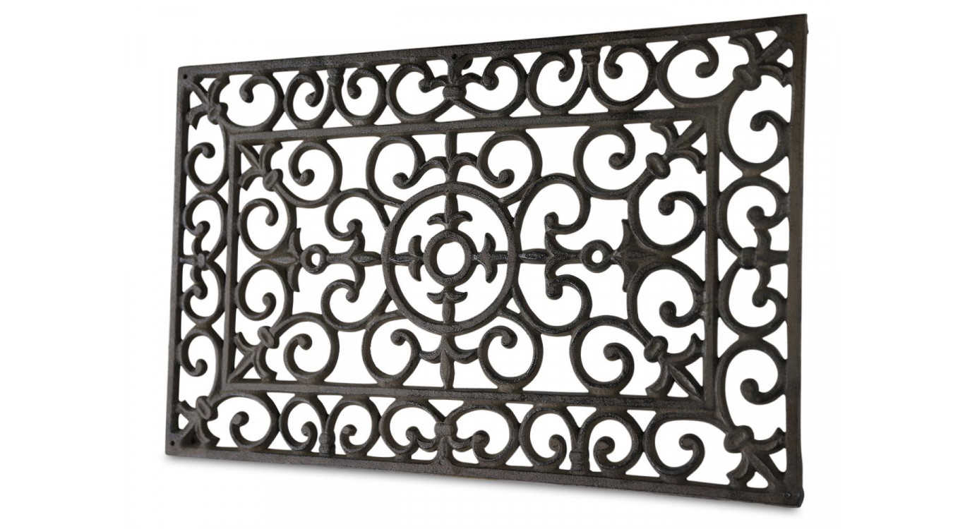 Tapis Paillasson Rectangulaire Fonte Marron 56.5x35x2.5cm