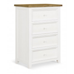 Chiffonnier Bois Blanc 80 x 50 x 115cm