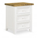 White Wood Bedside Table 50x50x65cm