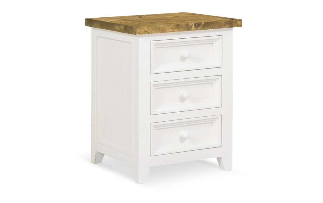 Table de Chevet Bois Blanc 50 x 50 x 65cm