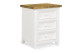 Table de Chevet Bois Blanc 50 x 50 x 65cm