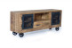 TV-Möbel mit 2 Schubladen Holz, Eisen Braun 150x38x60cm