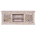 TV Stand Wood, Bronze White 150x40x60cm