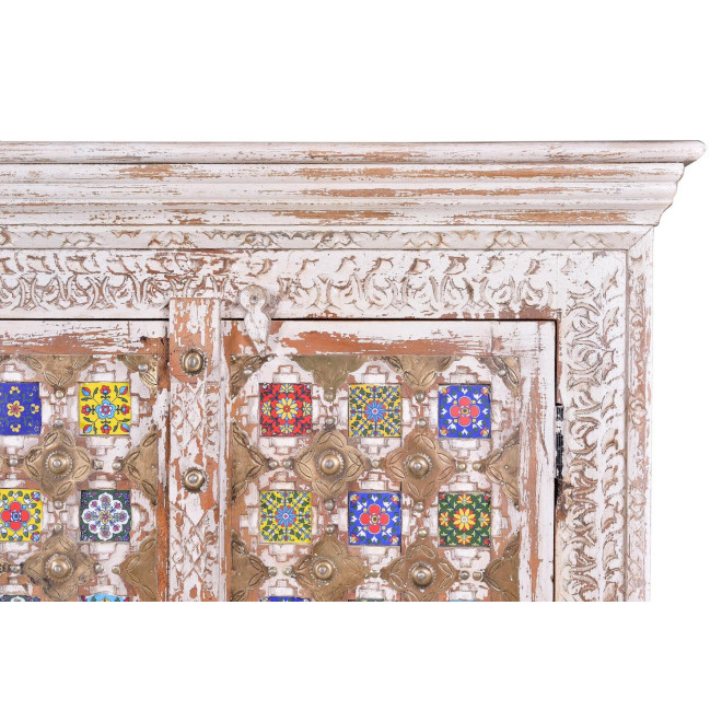 Schrank Holz, Bronze Weiß 90x50x180cm