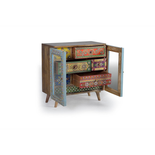 Anrichte mit 7 Schubladen Holz Mehrfarbig 60x30x62cm