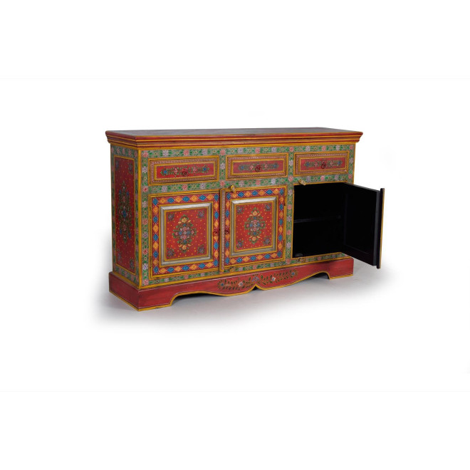 Anrichte mit 3 Schubladen Holz Mehrfarbig 140x40x86cm