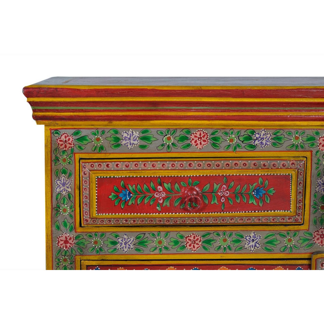 Buffet 3 Tiroirs Bois Multicolore 140x40x86cm