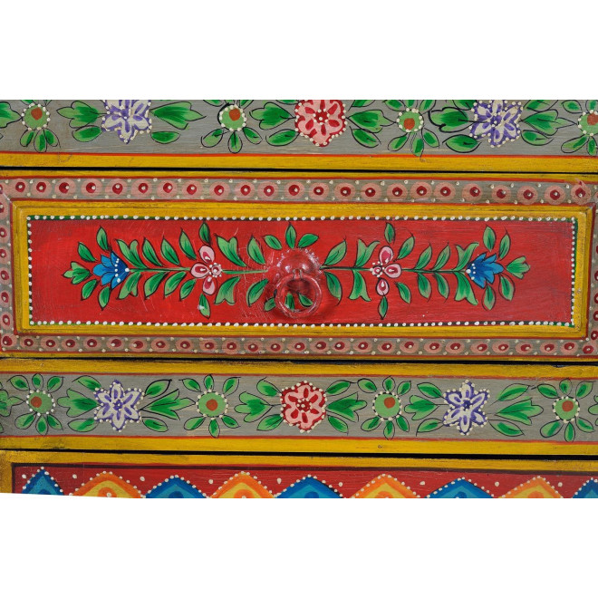 Buffet 3 Tiroirs Bois Multicolore 140x40x86cm