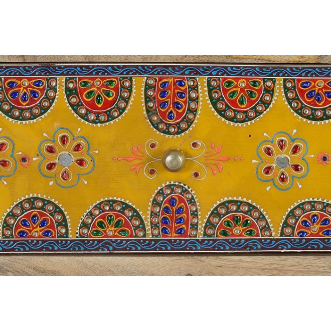 Commode 14 Tiroirs Bois Multicolore 120x40x90cm