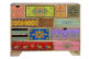Commode 14 Tiroirs Bois Multicolore 120x40x90cm