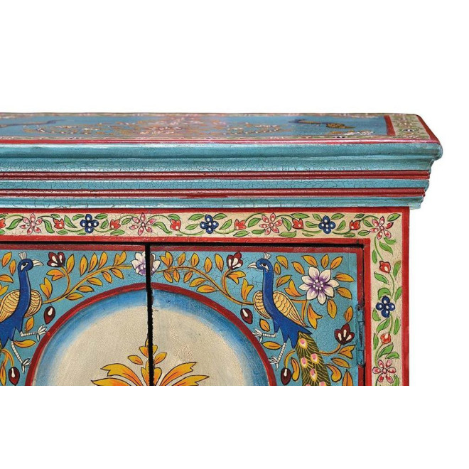 Table De Chevet 2 Tiroirs Bois Multicolore 52x34x68cm