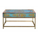Mesa de centro 1 cajón Madera, metal Multicolor 90x60x46cm