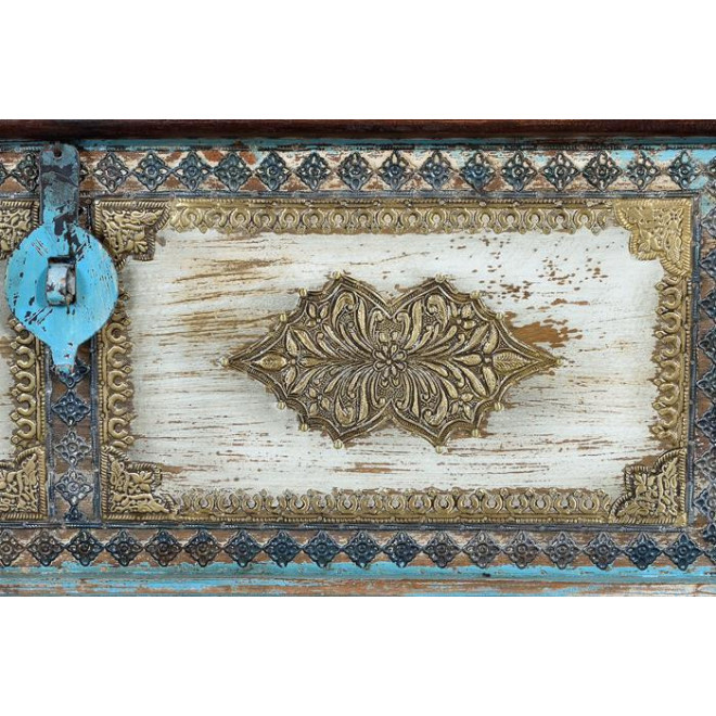 Coffre Bois, Bronze Multicolore 116x40x45cm