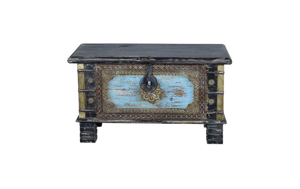 Coffre Bois, Bronze Multicolore 80x40x45cm