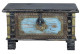 Baúl de Madera, Bronce Multicolor 80x40x45cm