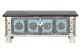 Cassapanca in legno, bronzo multicolore 116x40x45cm