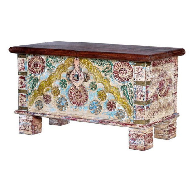 Coffre Bois Multicolore 116x40x47cm