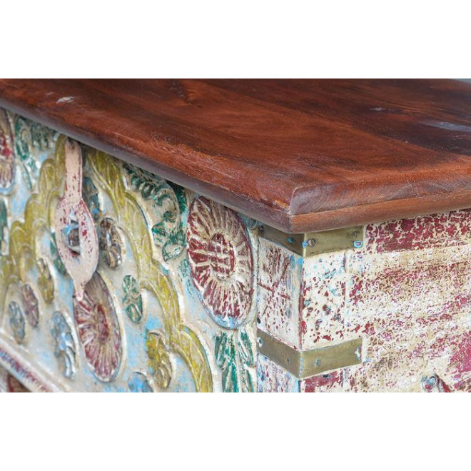 Coffre Bois Multicolore 116x40x47cm