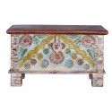 Baúl de madera multicolor 116x40x47cm