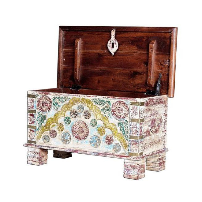 Coffre Bois Multicolore 116x40x47cm
