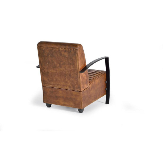 Sessel Eisen, Leder Braun 75x82x82cm