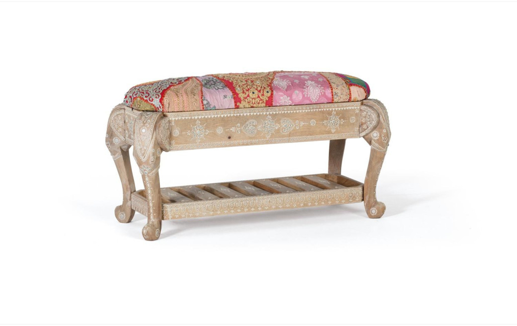 Sitzbank Holz Braun 90x38x45cm