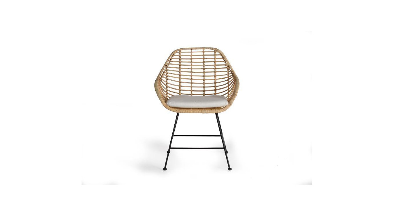 Stuhl Holz, Metall Braun 66x63x88cm