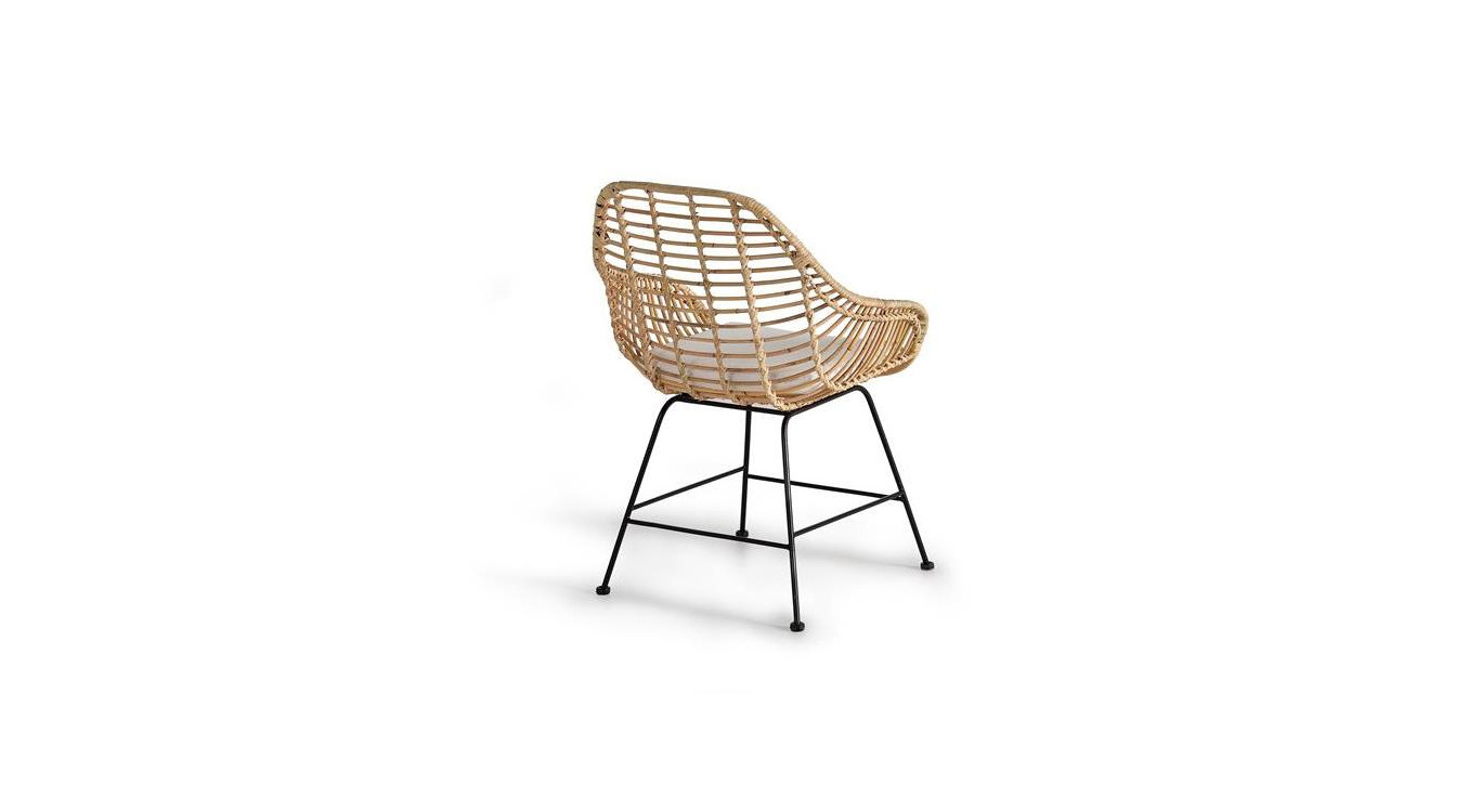 Stuhl Holz, Metall Braun 66x63x88cm